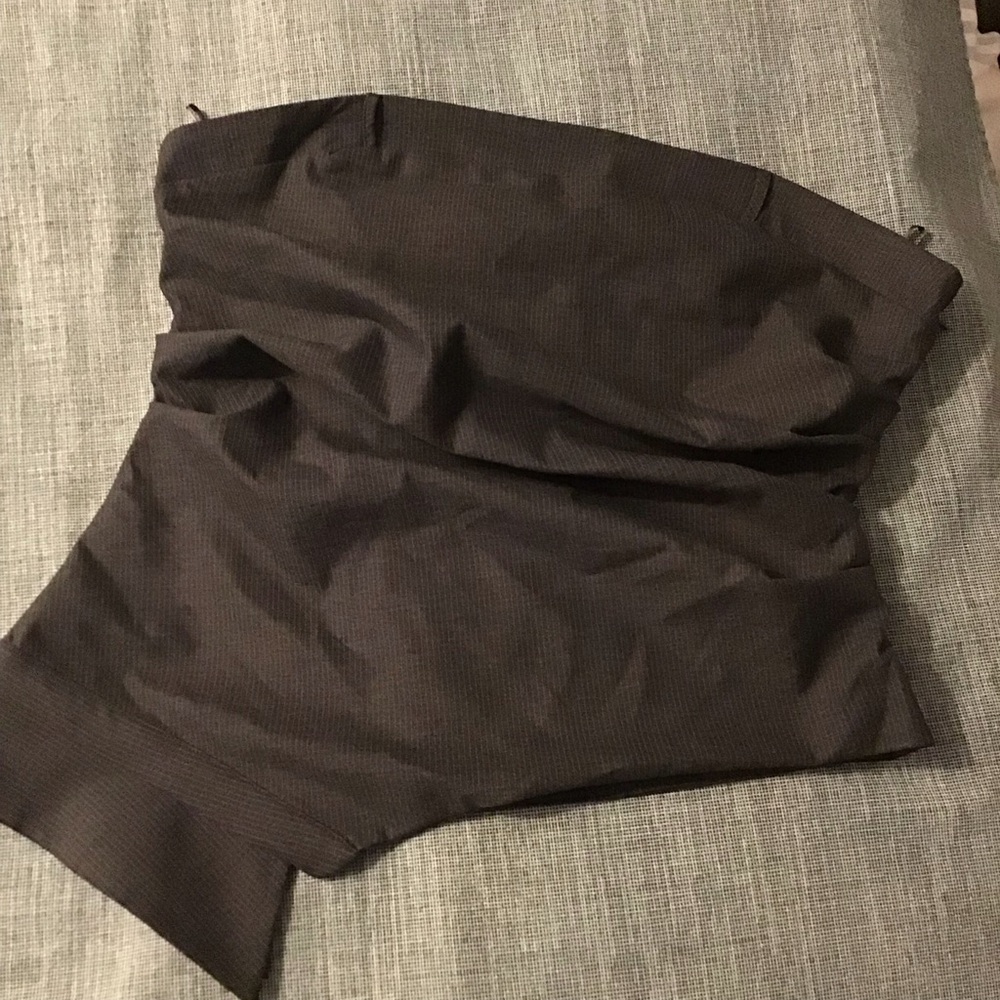 ZARA Gray Asymmetrical Strapless top with a zipper on the side.SizeXL New